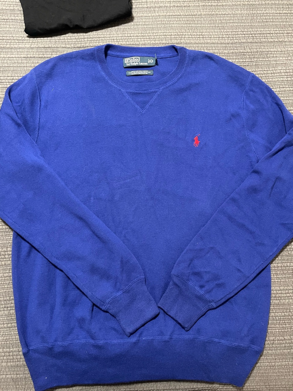 Polo by Ralph Lauren Blue Crewneck Sweatshirt with Red Pony